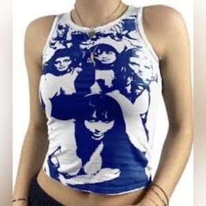 Audience New York cropped printed tank